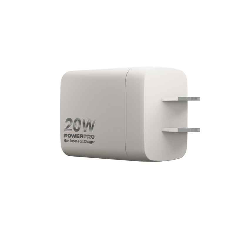 Cargador de Pared Unno Tekno PW5062WT PowerPro Dual USB-A USB-C 20W Blanco - Imagen 2