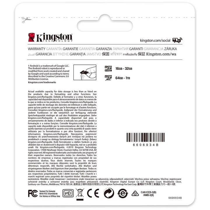 Memoria Micro SD Kingston 128GB Canvas Select Plus Clase 10 100mbps - Imagen 4