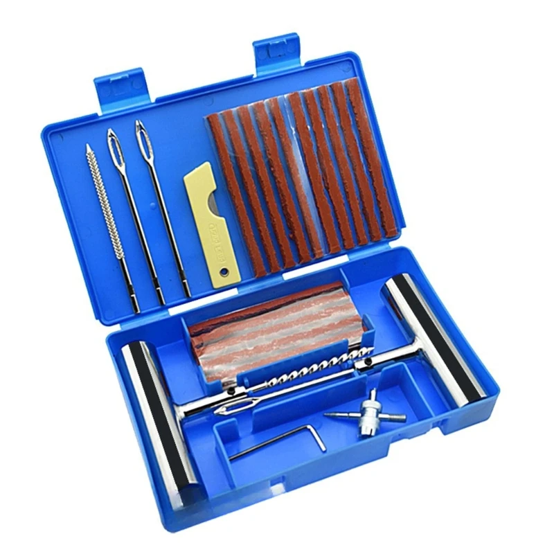 Juego reparación neumáticos coche, reparación emergencia, pinchazos, juego tapones para neumáticos - Imagen 2