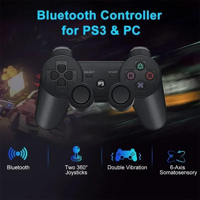 Control de PS3 compatible con mando inalámbrico Bluetooth para Play Station 3 y PC - Imagen 6